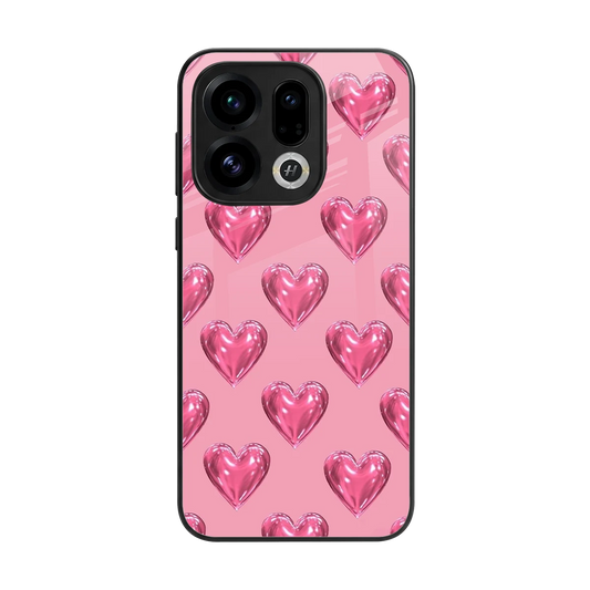 Chrome Blush back phone cover | glass case for oppo find x9