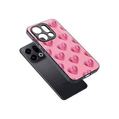 Chrome Blush sleek oppo find x9 cover with tempered glass back and TPU edges