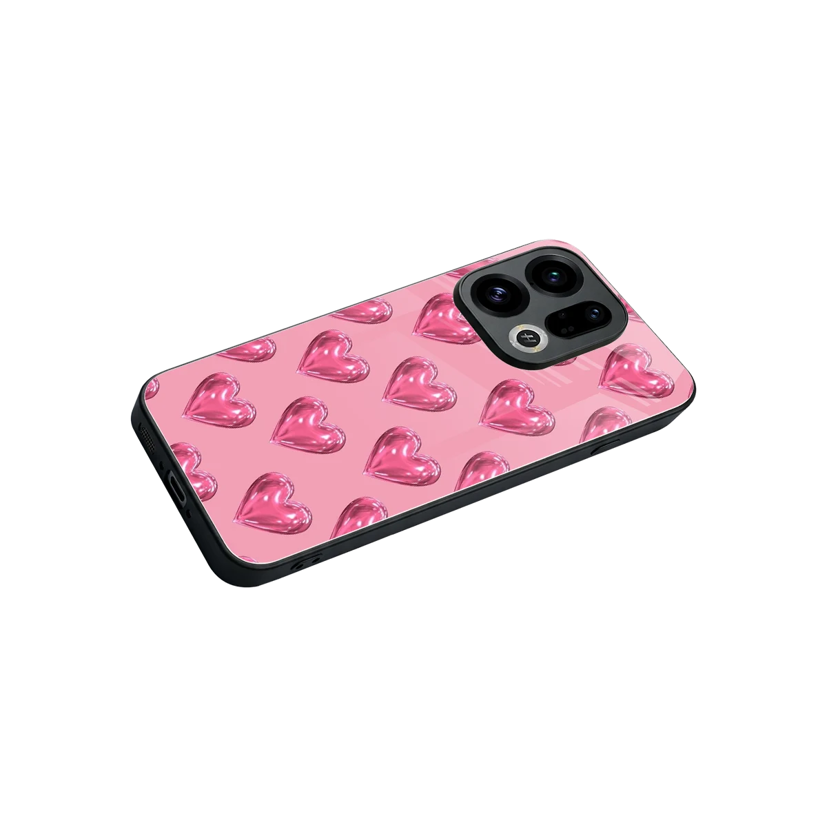 Chrome Blush stylish phone case for oppo find x9 | glossy glass and slim fit