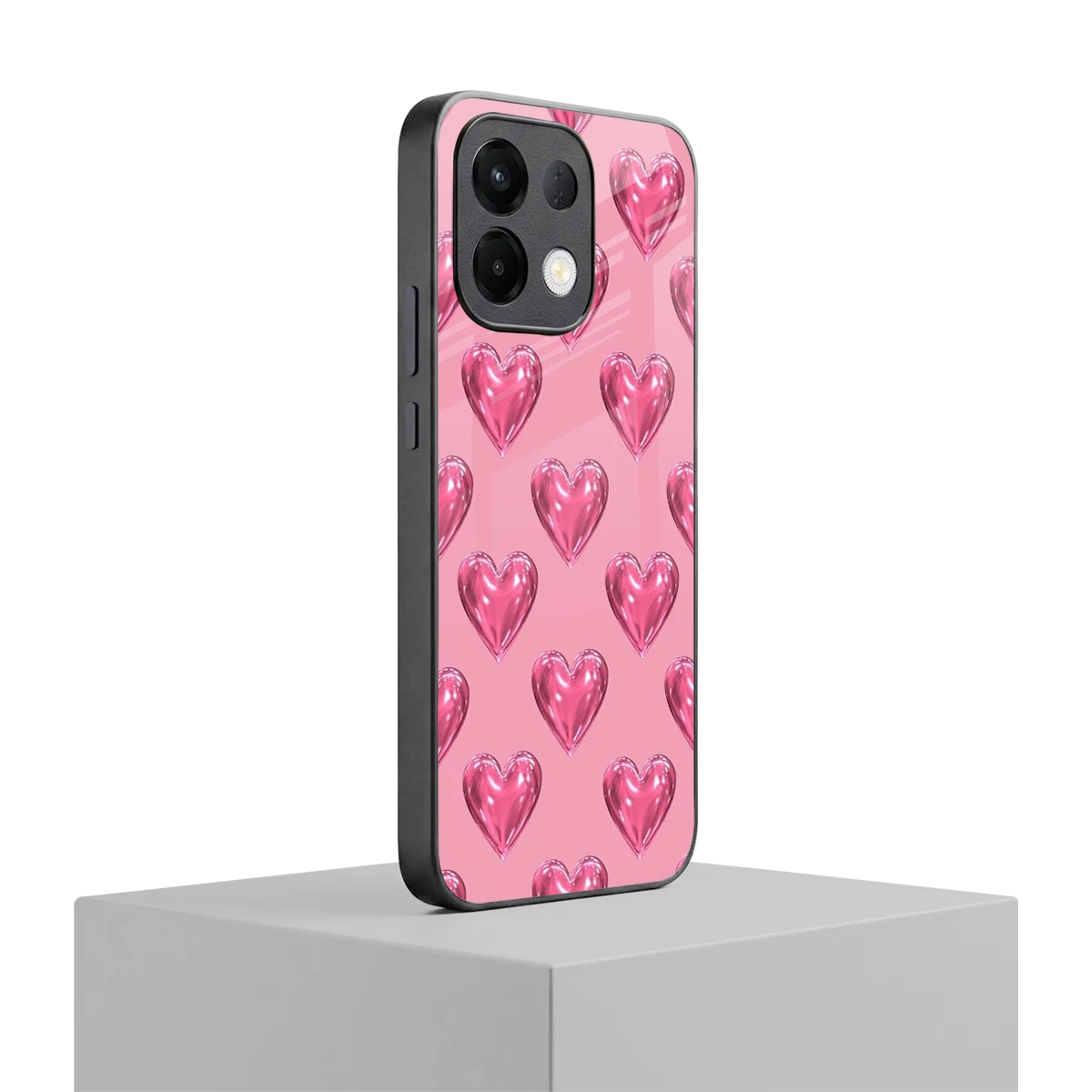 Chrome Blush oppo k13 5g mobile cover | shockproof glass phone case