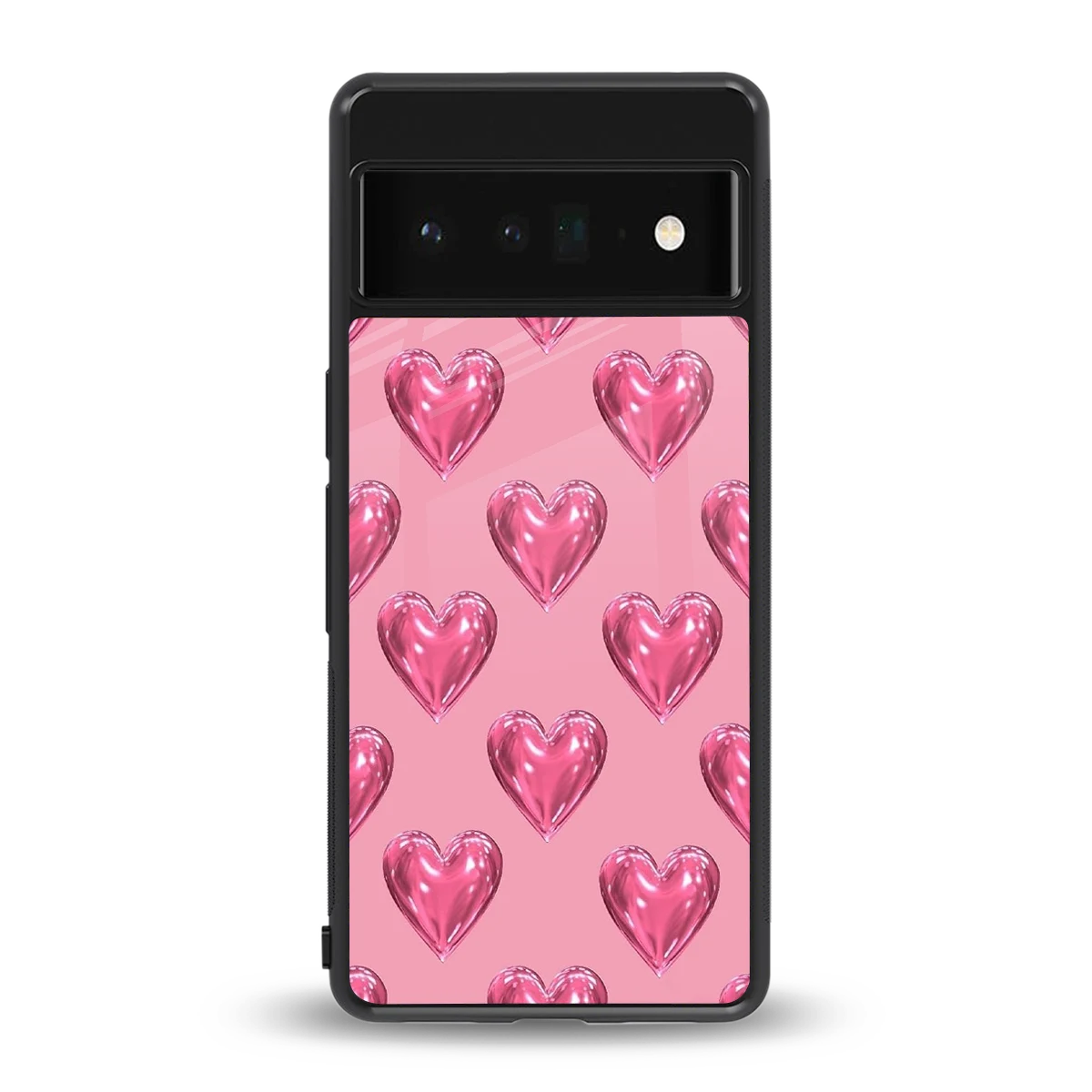 Chrome Blush back phone cover | glass case for google pixel 6 pro