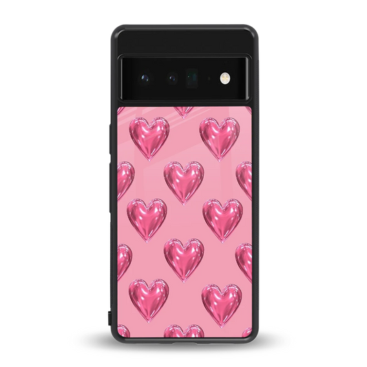 Chrome Blush back phone cover | glass case for google pixel 6 pro