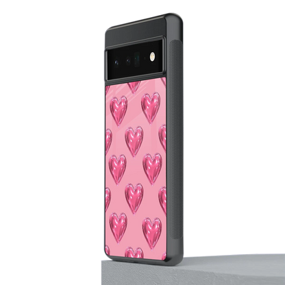 Chrome Blush stylish phone case for google pixel 6 pro | glossy glass and slim fit