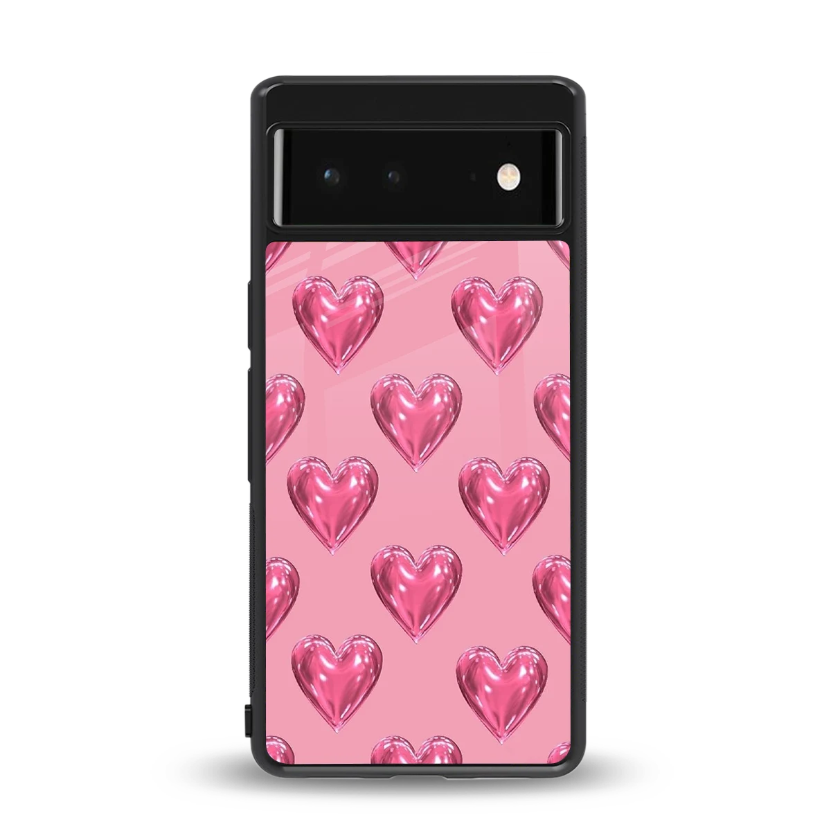 Chrome Blush back phone cover | glass case for google pixel 6a