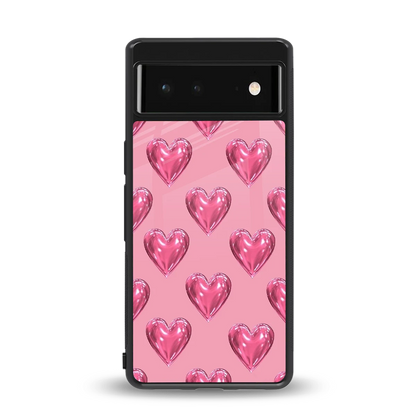 Chrome Blush back phone cover | glass case for google pixel 6a