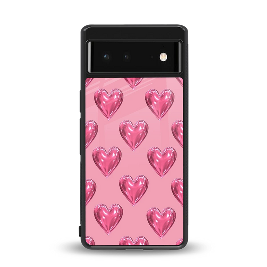 Chrome Blush back phone cover | glass case for google pixel 6a
