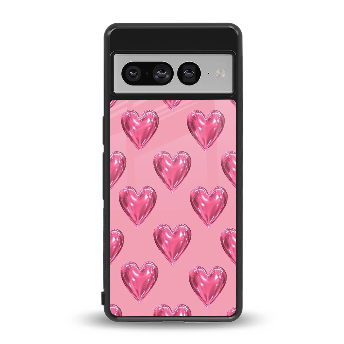 Chrome Blush back phone cover | glass case for google pixel 7 pro