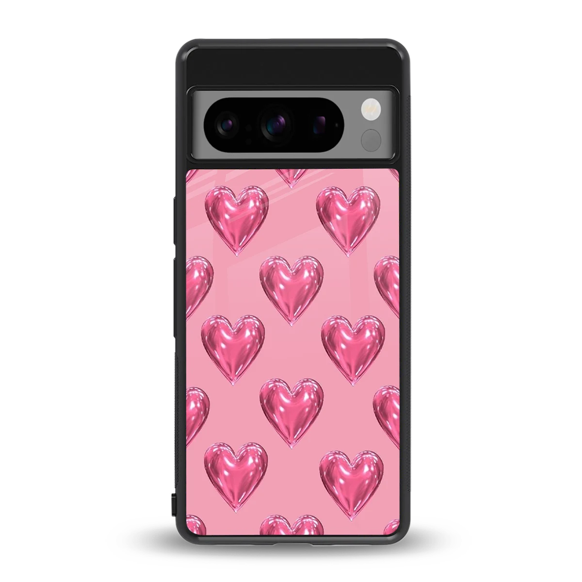 Chrome Blush back phone cover | glass case for google pixel 8 pro