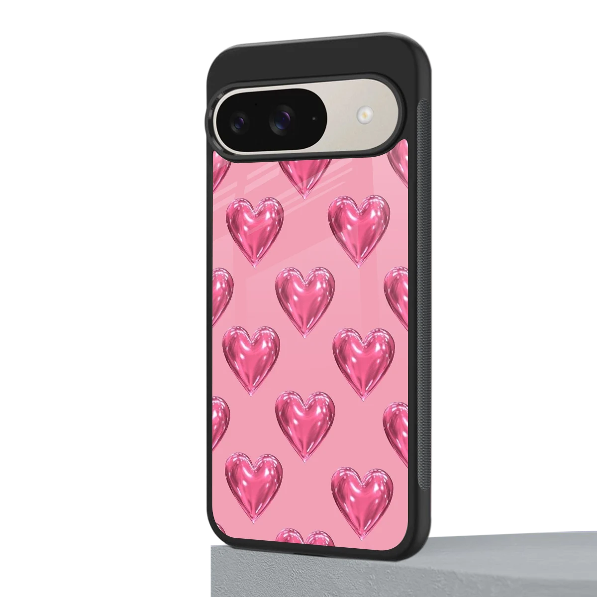 Chrome Blush google pixel 9 mobile cover | shockproof glass phone case