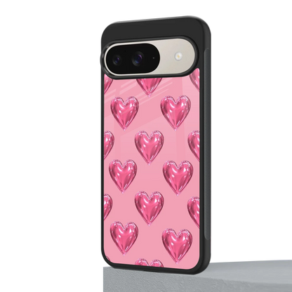 Chrome Blush google pixel 9 mobile cover | shockproof glass phone case