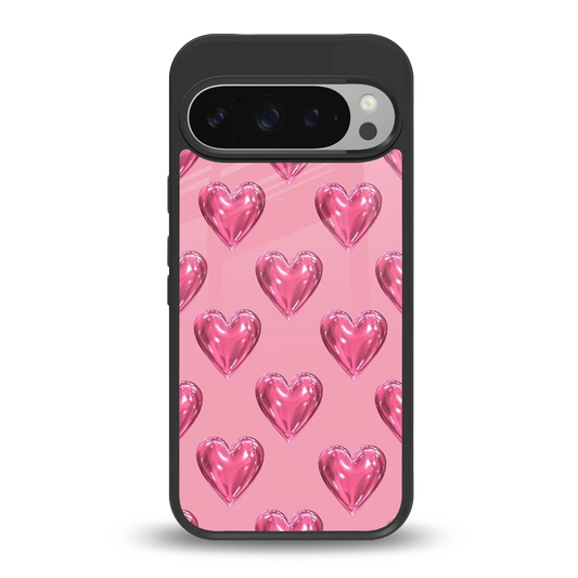 Chrome Blush back phone cover | glass case for google pixel 9 pro xl