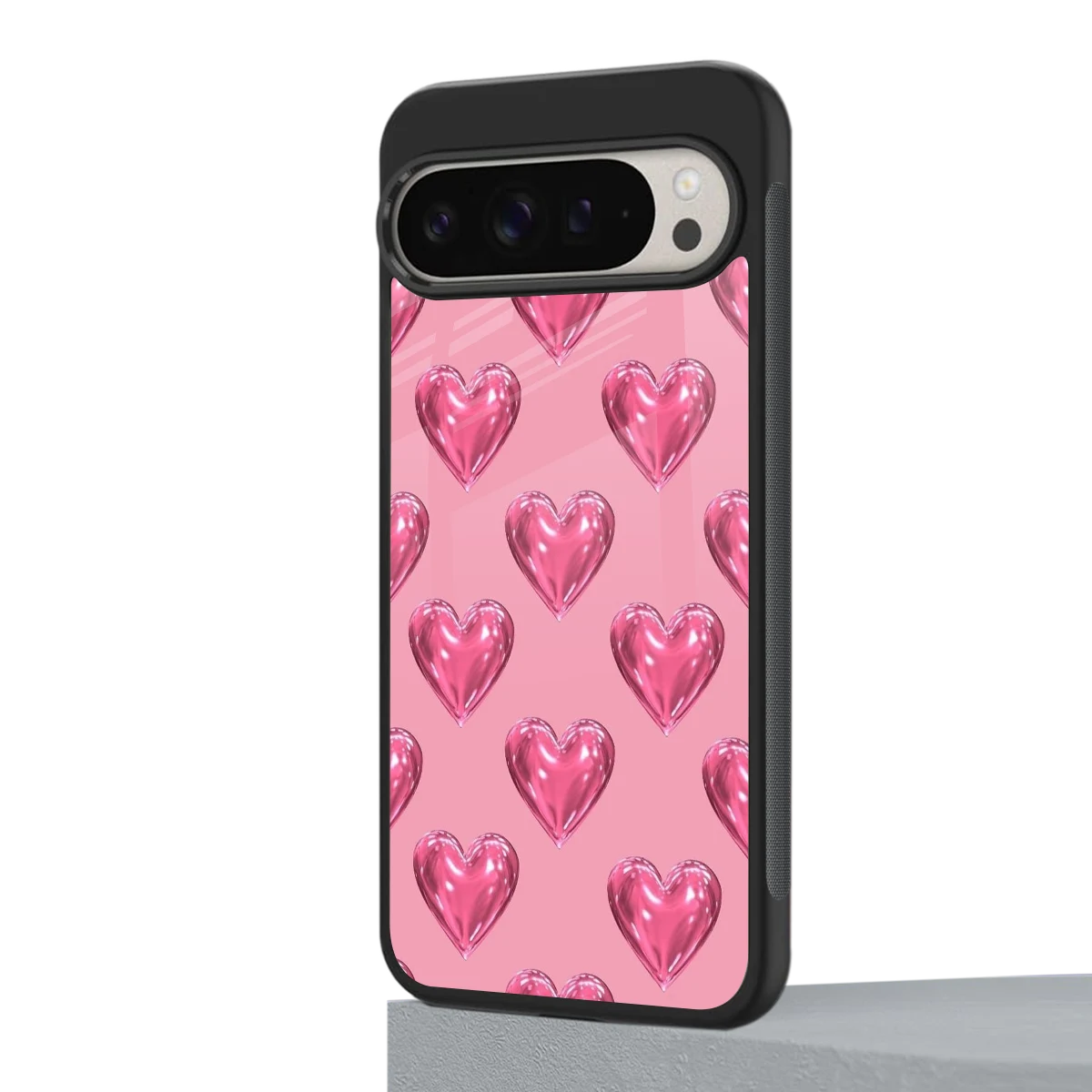 Chrome Blush google pixel 9 pro xl mobile cover | shockproof glass phone case