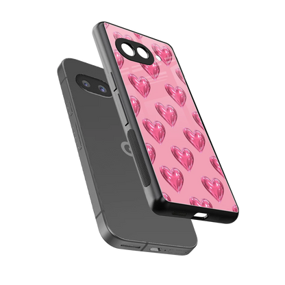 Chrome Blush sleek google pixel 10a cover with tempered glass back and TPU edges