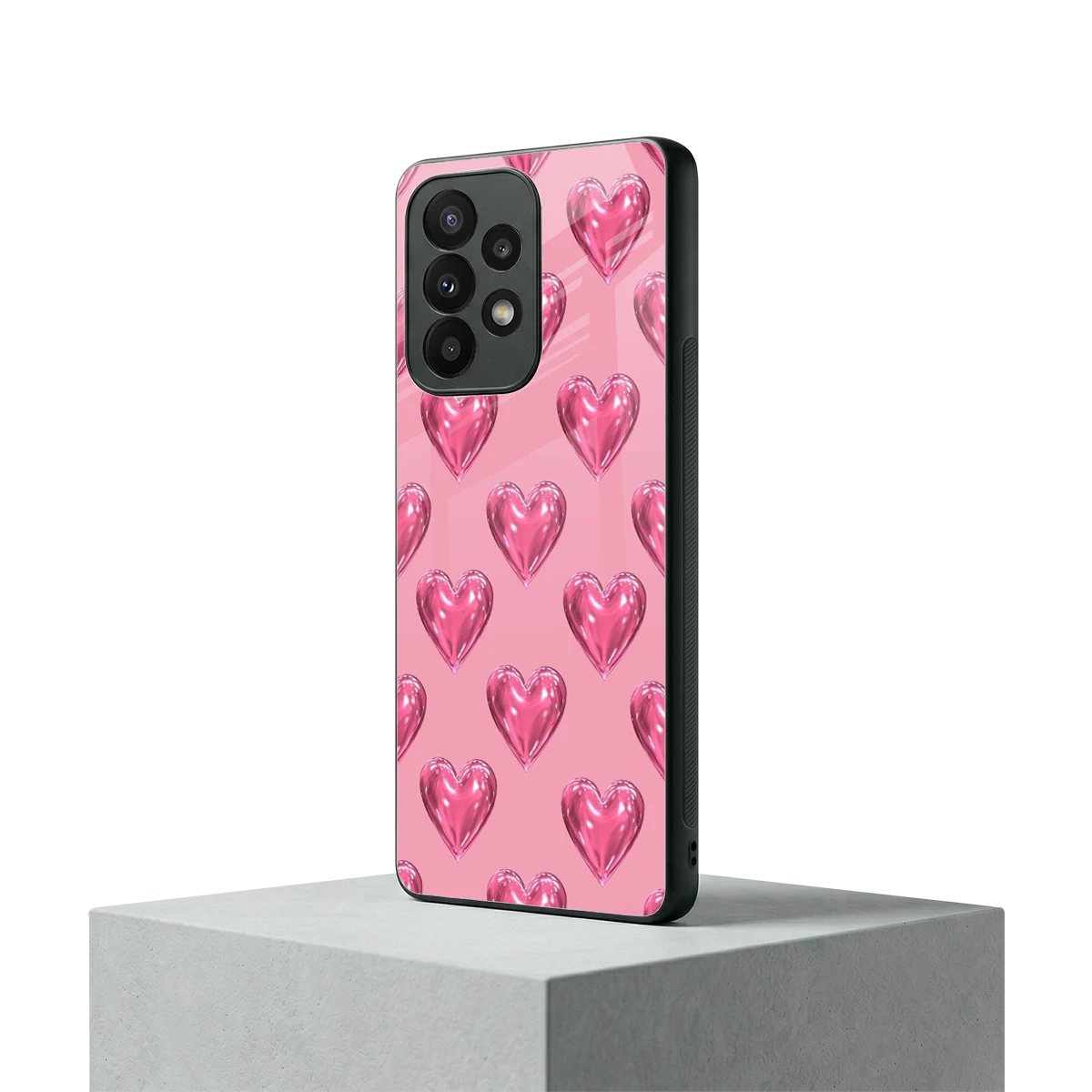 Chrome Blush samsung galaxy a23 mobile cover | shockproof glass phone case