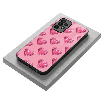 Chrome Blush stylish phone case for samsung galaxy a23 | glossy glass and slim fit