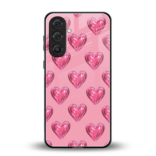 Chrome Blush back phone cover | glass case for samsung galaxy m36 5g