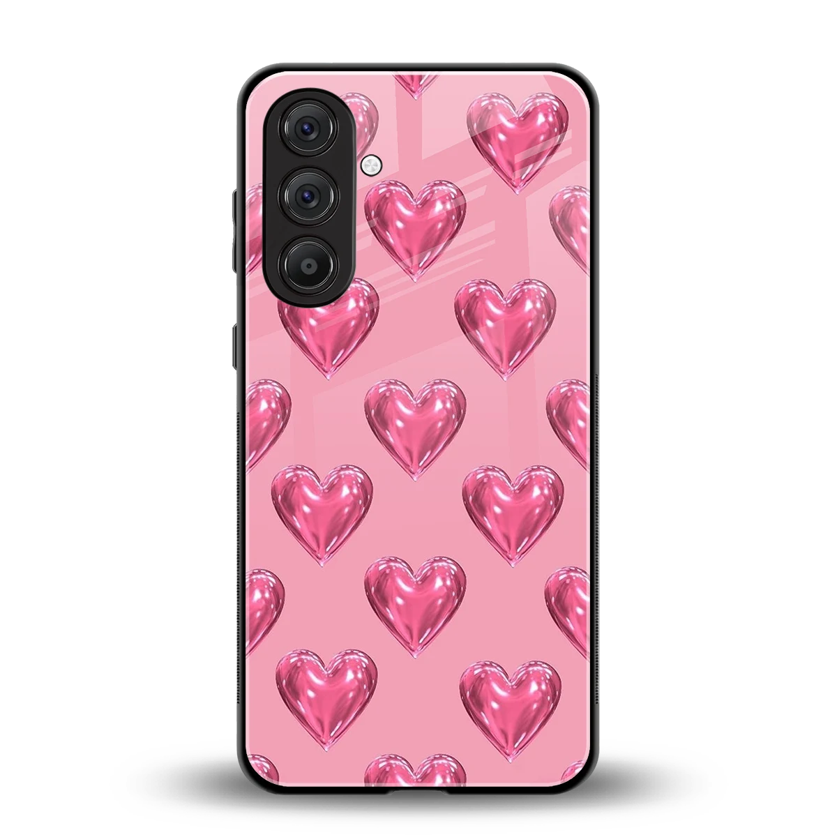 Chrome Blush back phone cover | glass case for samsung galaxy a55 5g