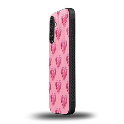 Chrome Blush samsung galaxy a55 5g mobile cover | shockproof glass phone case