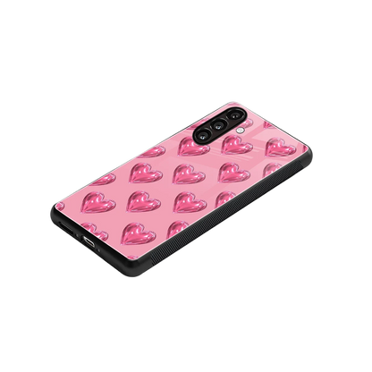 Chrome Blush stylish phone case for samsung galaxy m35 5g | glossy glass and slim fit