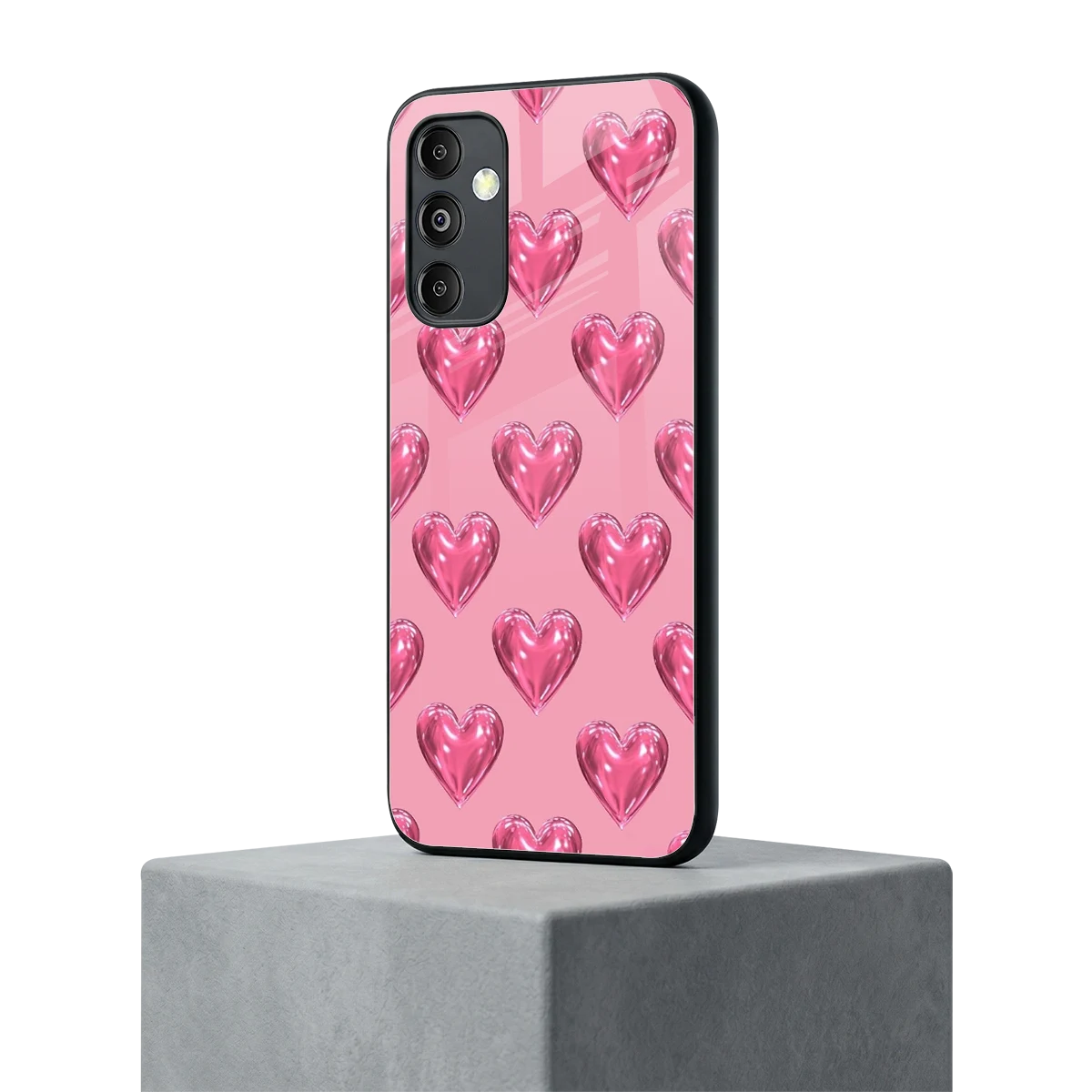 Chrome Blush samsung galaxy m14 5g mobile cover | shockproof glass phone case