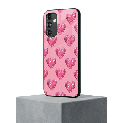 Chrome Blush samsung galaxy m14 5g mobile cover | shockproof glass phone case