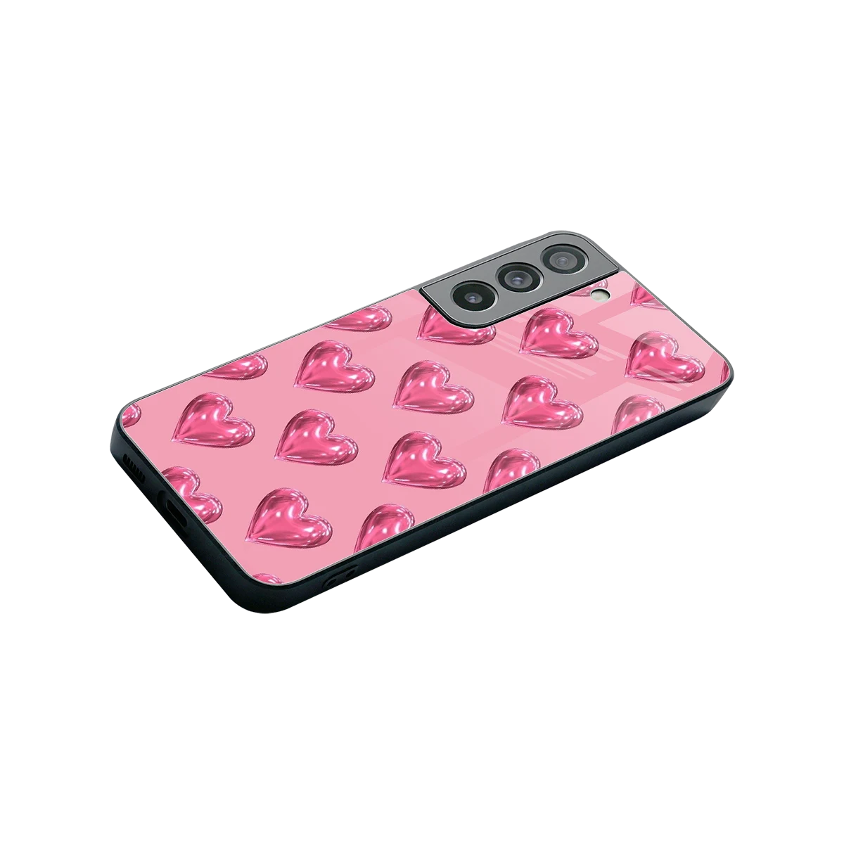 Chrome Blush stylish phone case for samsung galaxy s22 | glossy glass and slim fit
