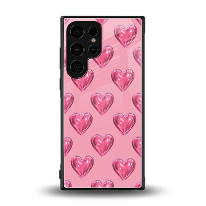 Chrome Blush back phone cover | glass case for samsung galaxy s23 ultra