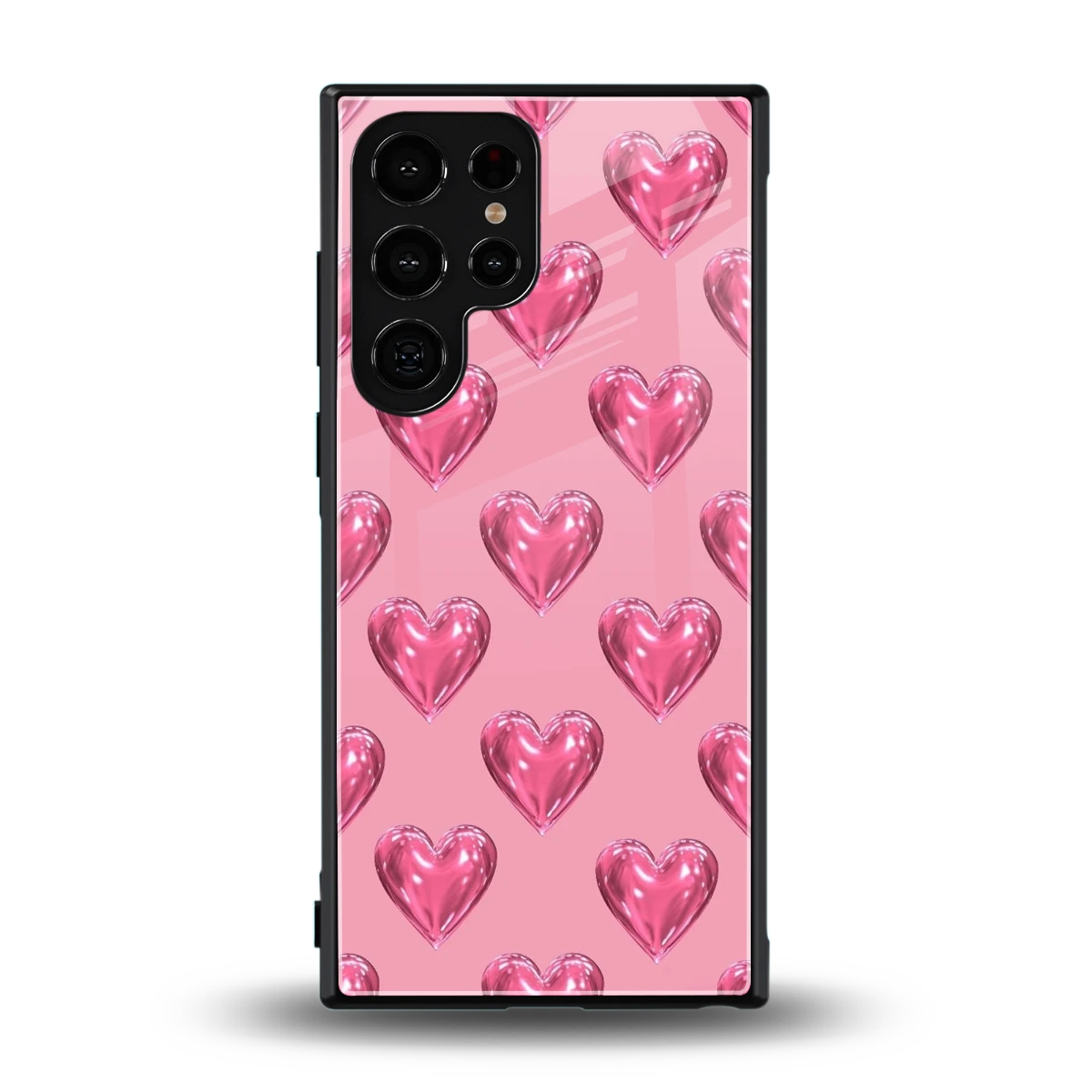 Chrome Blush back phone cover | glass case for samsung galaxy s24 ultra