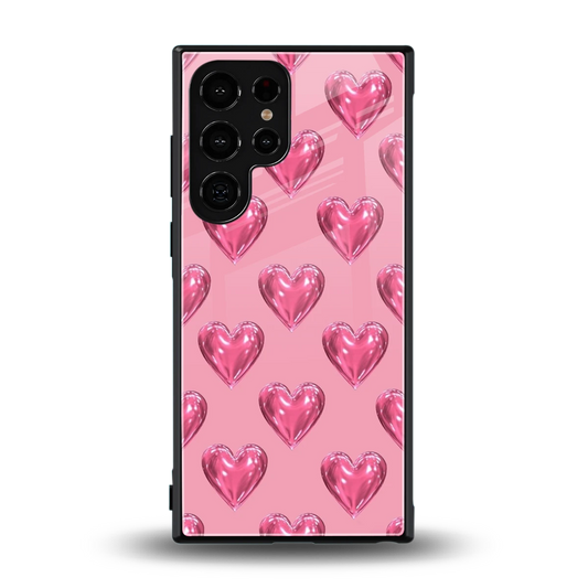 Chrome Blush back phone cover | glass case for samsung galaxy s24 ultra