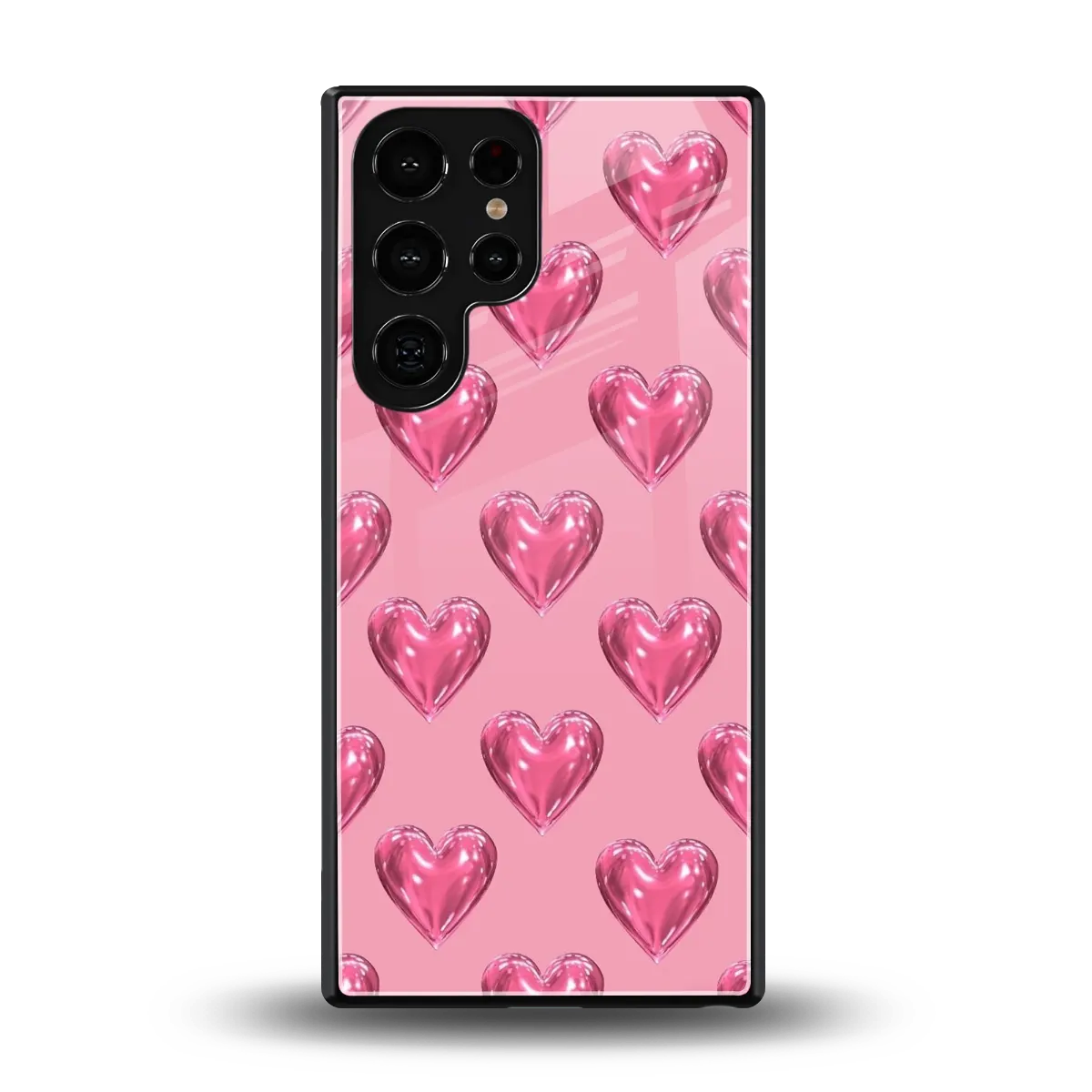 Chrome Blush back phone cover | glass case for samsung galaxy s25 ultra