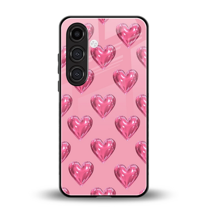 Chrome Blush back phone cover | glass case for samsung galaxy s25 plus