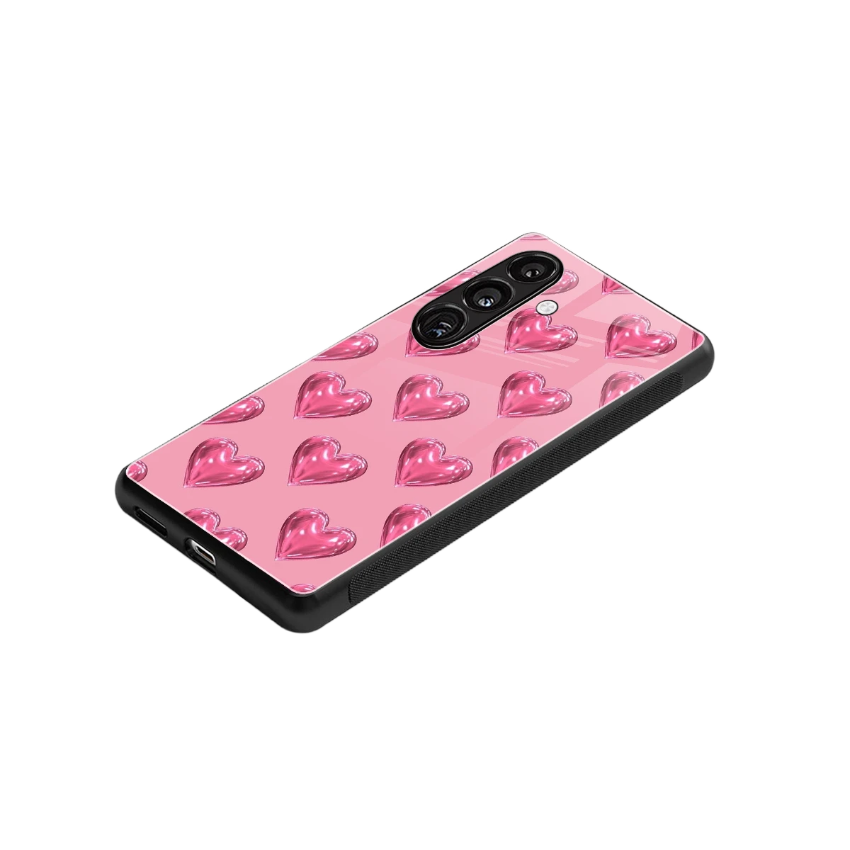 Chrome Blush stylish phone case for samsung galaxy s25 fe | glossy glass and slim fit