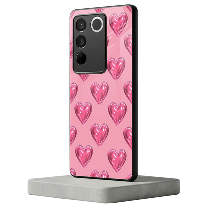 Chrome Blush vivo v27 5g mobile cover | shockproof glass phone case