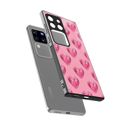 Chrome Blush sleekvivo v30 pro cover with tempered glass back and TPU edges