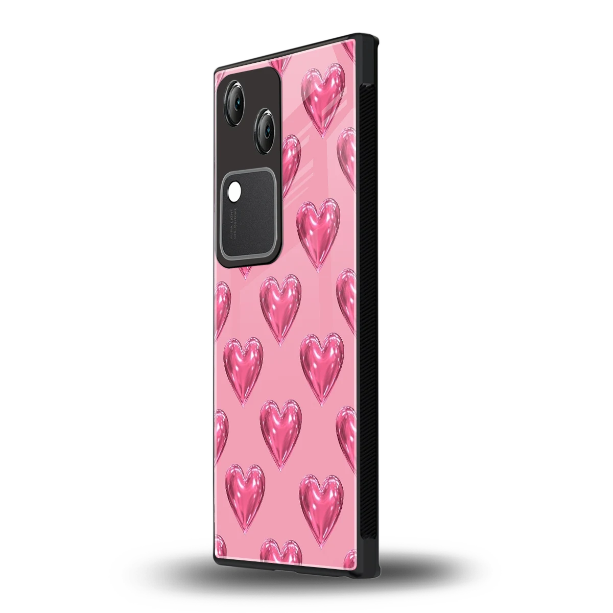 Chrome Blush vivo v30 mobile cover | shockproof glass phone case