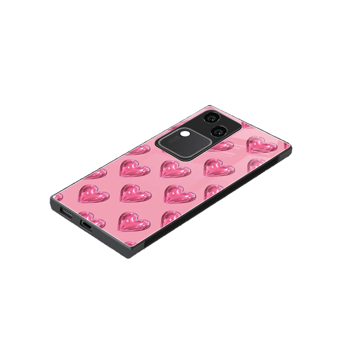 Chrome Blush stylish phone case for vivo v30 | glossy glass and slim fit