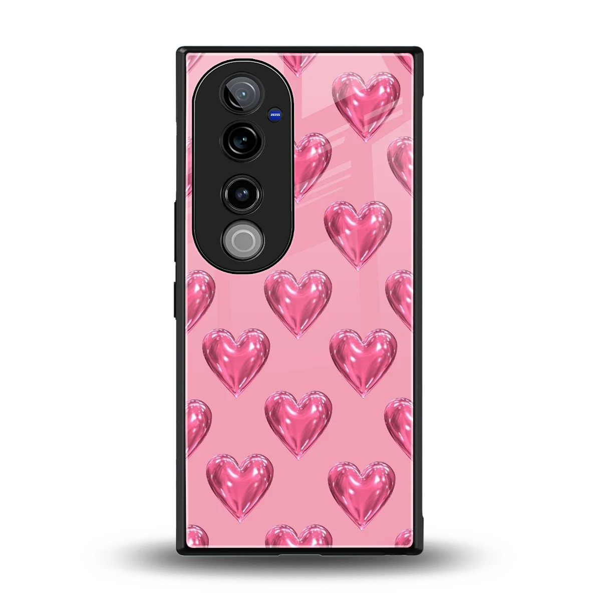 Chrome Blush back phone cover | glass case for vivo v40 pro
