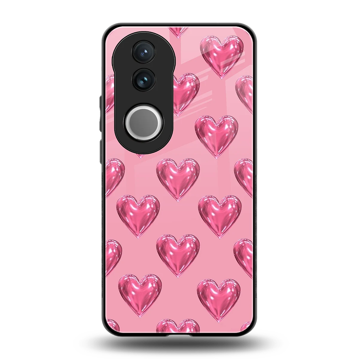 Chrome Blush back phone cover | glass case for vivo v50