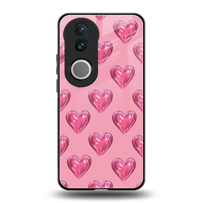 Chrome Blush back phone cover | glass case for vivo v50