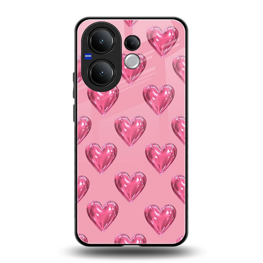 Chrome Blush back phone cover | glass case for vivo v60