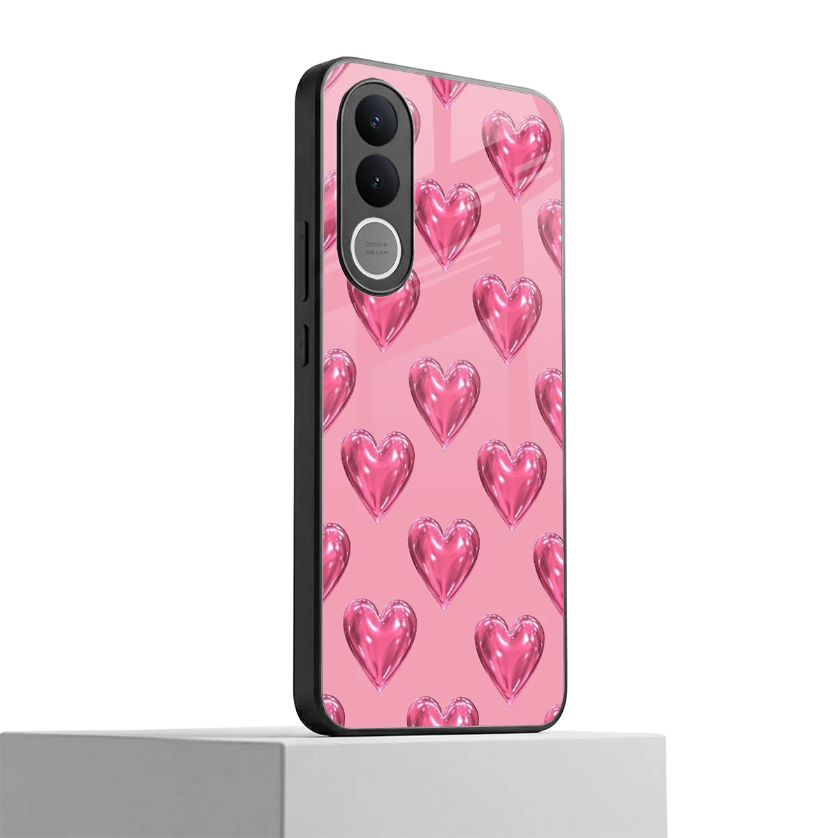 Chrome Blush vivo v70 fe mobile cover | shockproof glass phone case