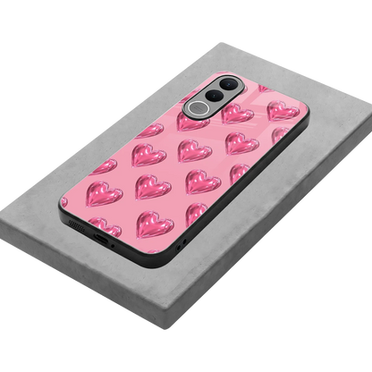 Chrome Blush stylish phone case for vivo v70 fe | glossy glass and slim fit