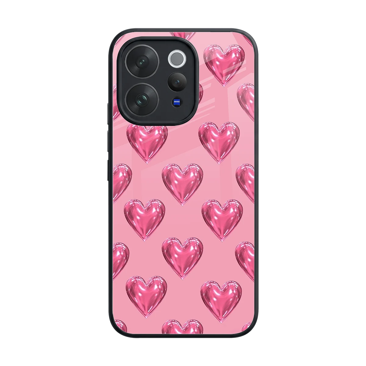 Chrome Blush back phone cover | glass case for vivo v70