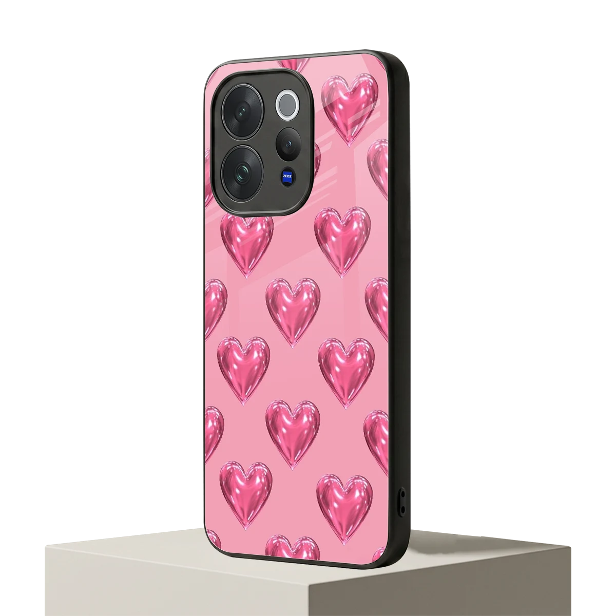 Chrome Blush vivo v70 elite mobile cover | shockproof glass phone case