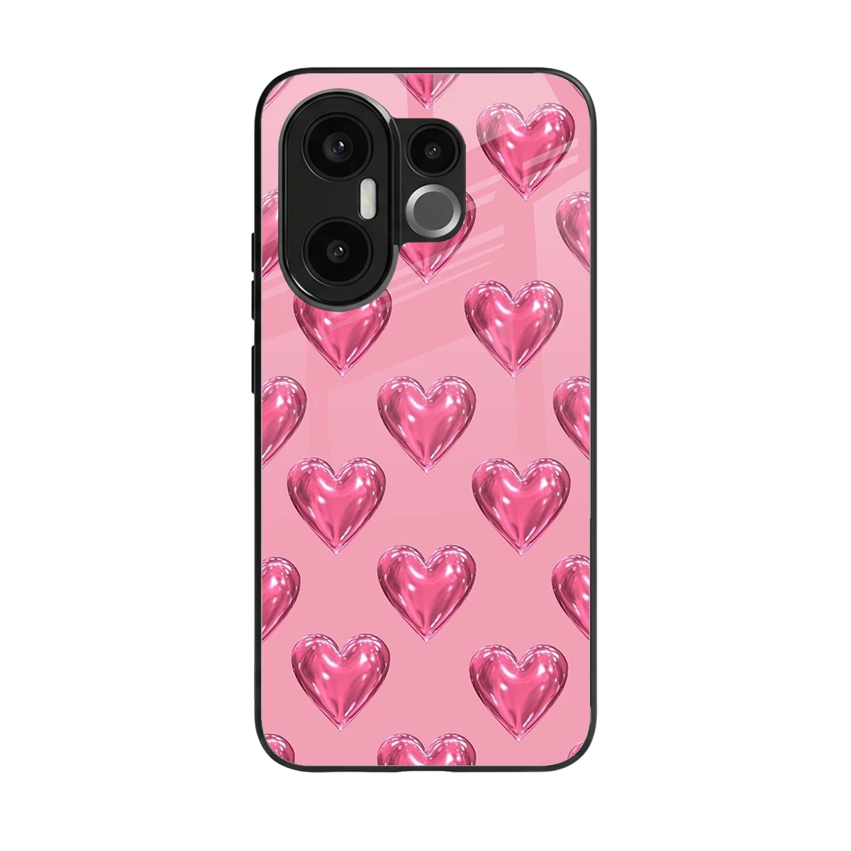 Chrome Blush back phone cover | glass case for vivo x200 fe