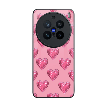 Chrome Blush back phone cover | glass case for vivo x200 pro