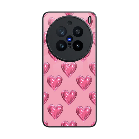 Chrome Blush back phone cover | glass case for vivo x200 pro