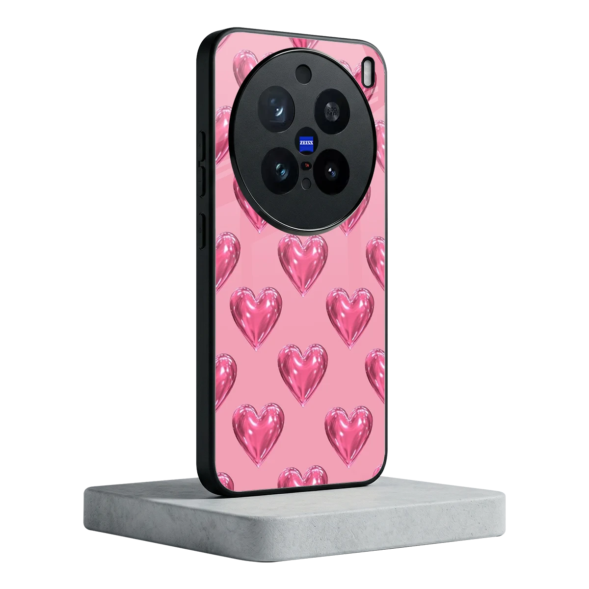 Chrome Blush vivo x200 pro mobile cover | shockproof glass phone case