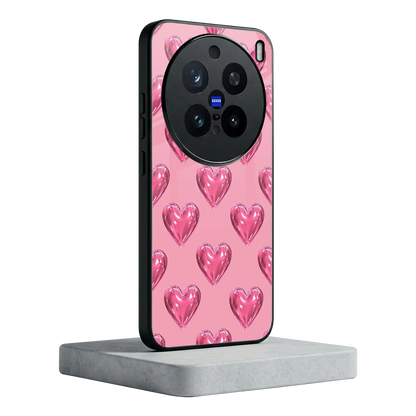 Chrome Blush vivo x200 pro mobile cover | shockproof glass phone case