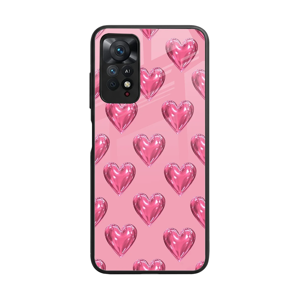 Chrome Blush back phone cover | glass case for redmi note 11 pro